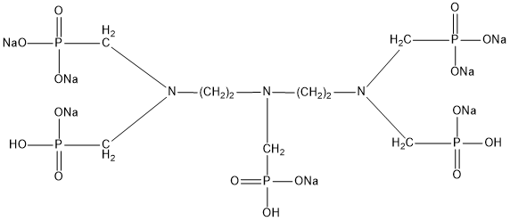 二乙烯三胺五甲叉膦酸七鈉(DTPMP·Na7)結構式